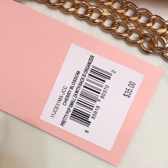 Juicy Couture Cherry Blossom Pretty Pop Small ZA Wallet Back ID Organizer NWT - Picture 4 of 16